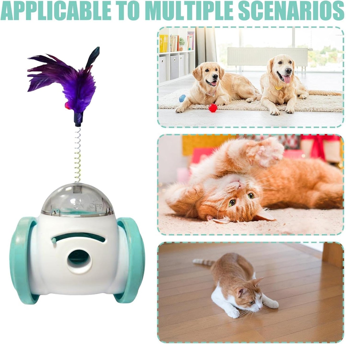 Interactive Roller Puzzle Treat Dispenser Toy for Dogs & Cats Paw Pop Store