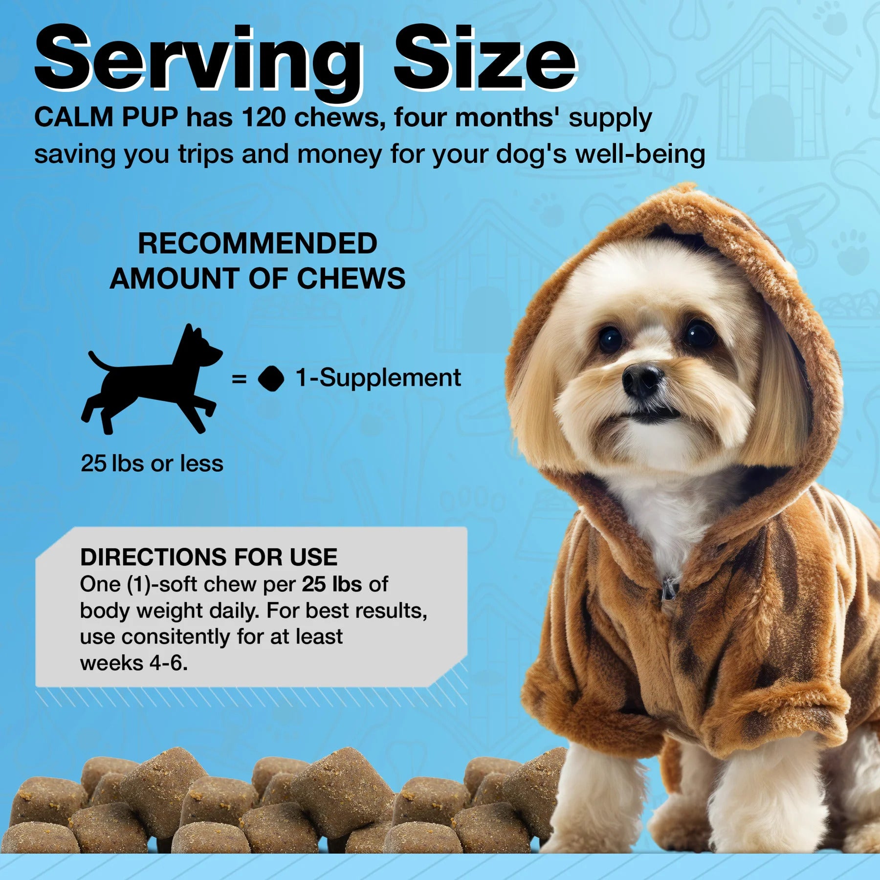 Pawlife Dog Calming Chews - Anxiety Relief Treats 60 Calming Treats for Dogs Paw Pop Store