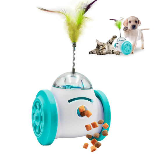 Interactive Roller Puzzle Treat Dispenser Toy for Dogs & Cats Paw Pop Store